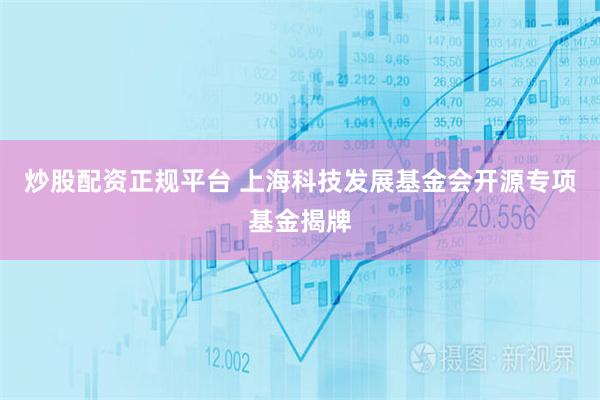 炒股配资正规平台 上海科技发展基金会开源专项基金揭牌